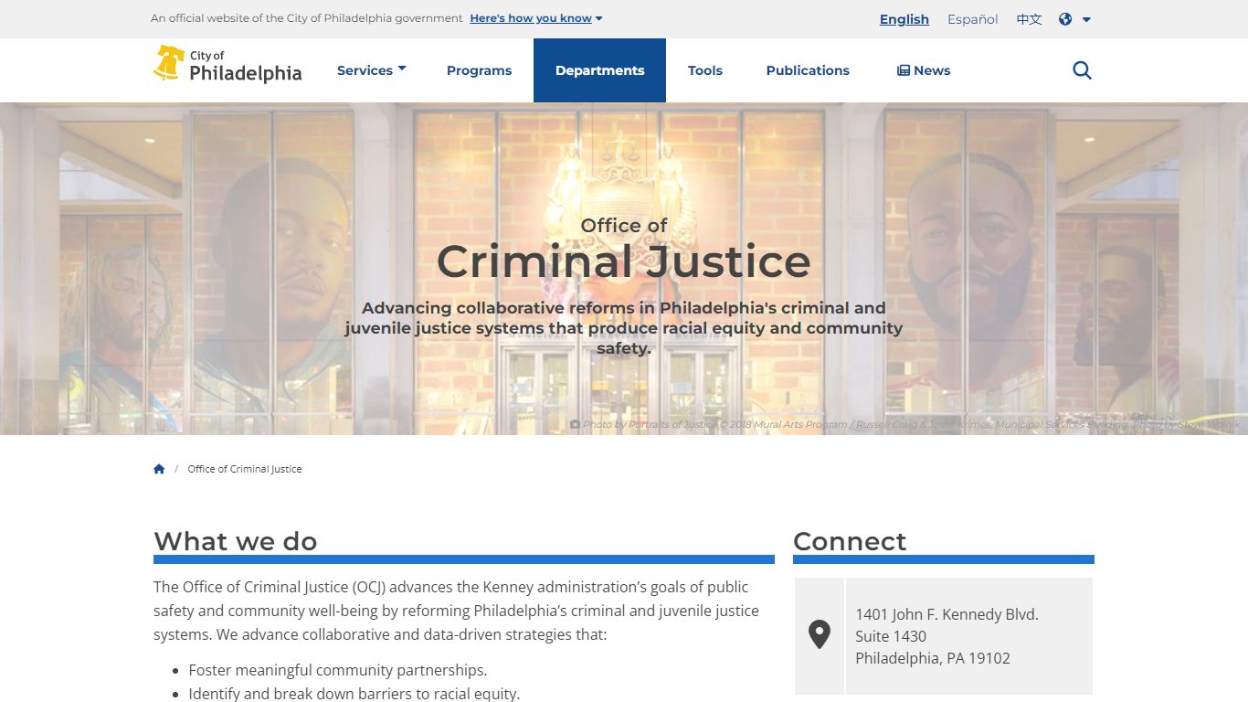 Office of Criminal Justice | Homepage | City of Philadelphia